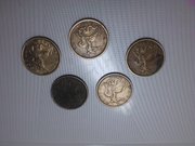 Монеты номеналом в 10 копеек 2001 года сп и м